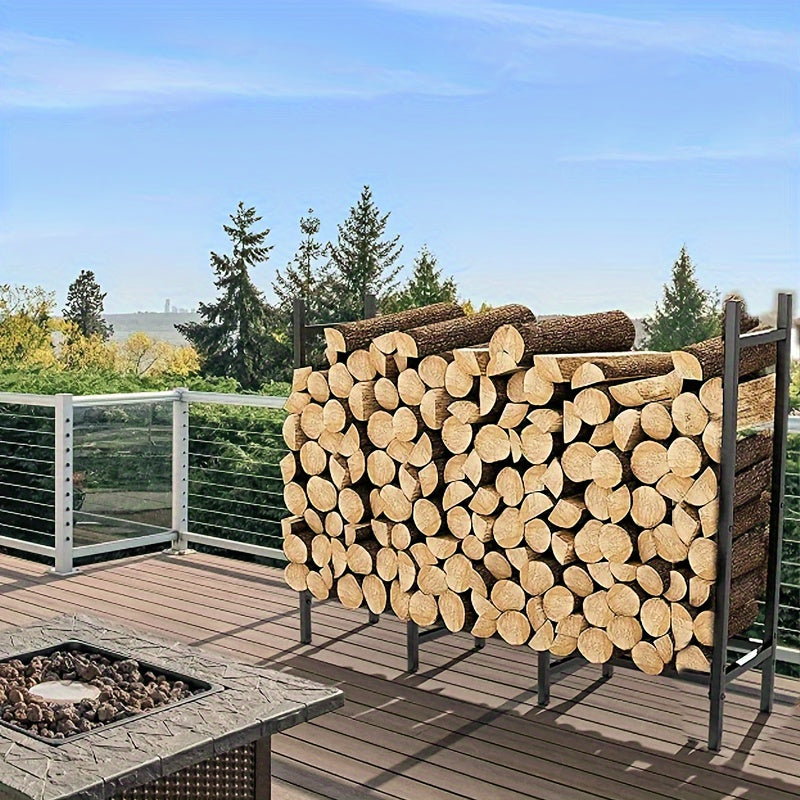Heavy-Duty Firewood Rack for Indoor Outdoor